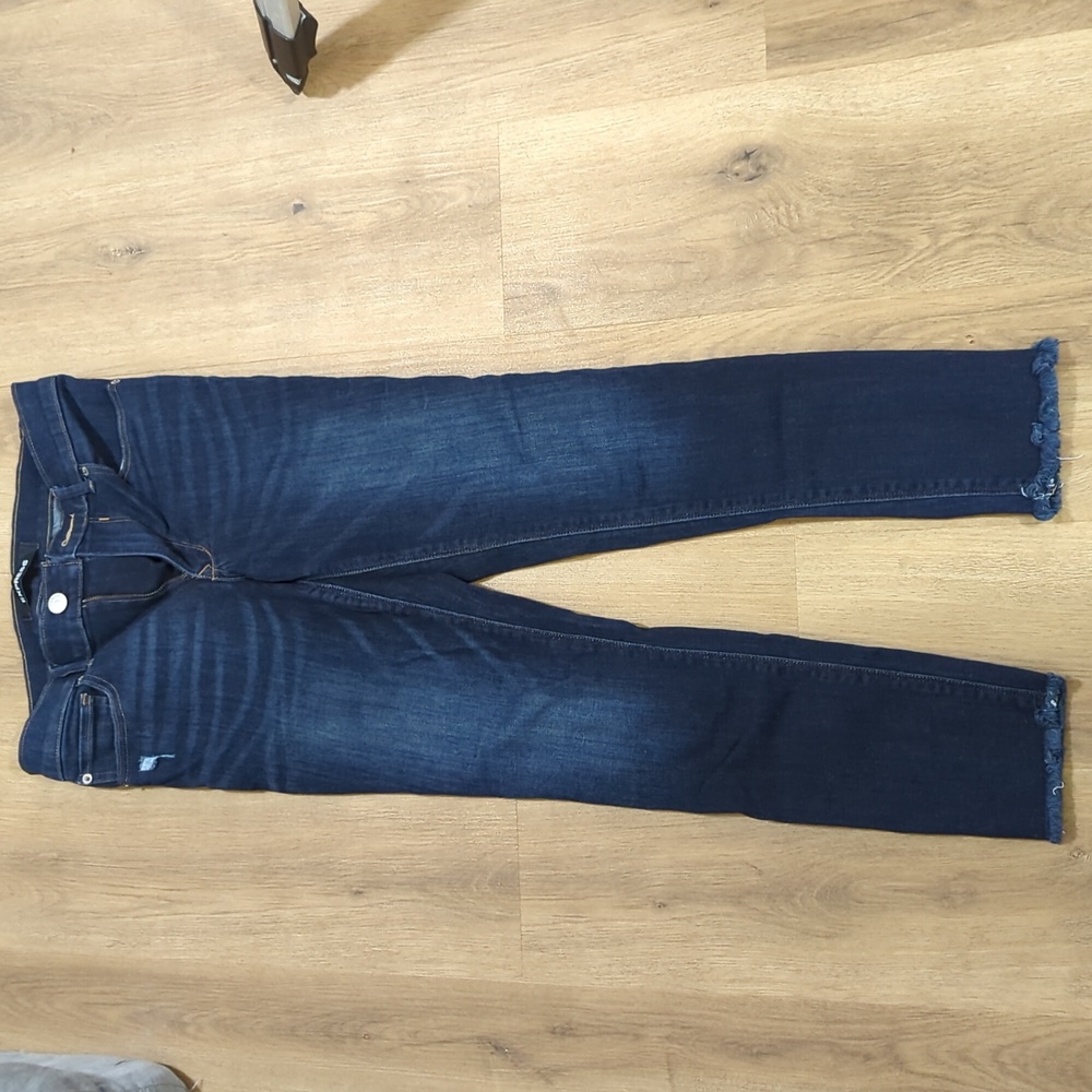 Express Frayed High Rise Ankle Jeggings